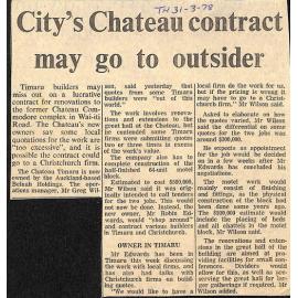 City's Chateau contract may go to outsider