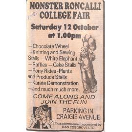 Monster Roncalli College Fair