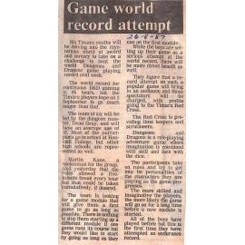 Game world record attempt