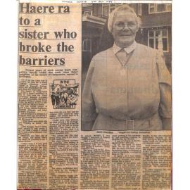 Haere Ra to a sister who broke the barriers