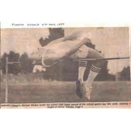 Roncalli College's Michael Hickey breaks high jump record