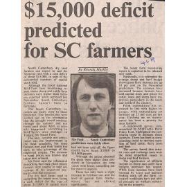 $15,000 deficit predicted for SC farmers