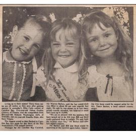 Success in Miss Cutie contest at Caroline Bay