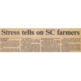 Stress tells on SC farmers