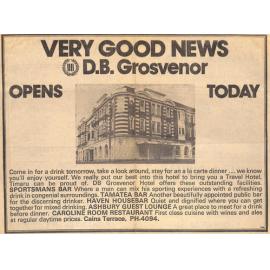 Very Good News DB Grosvenor Opens Today