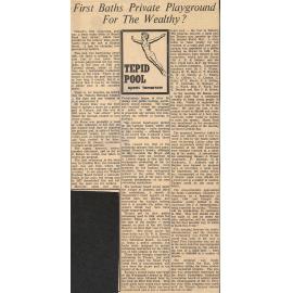 First Baths Private Playground For The Wealthy