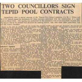 Two councillors sign tepid pool contracts