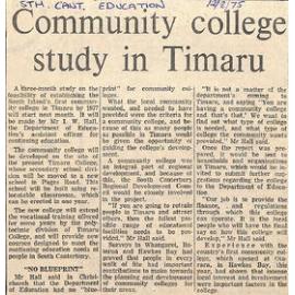 Community college study in Timaru