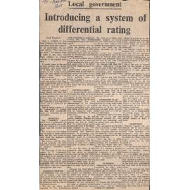 Local government - Introducing a system of differential rating