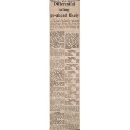 Differential rating go-ahead likely