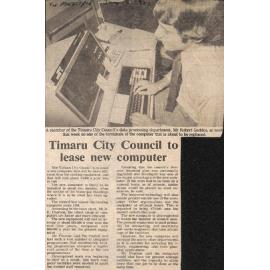 Timaru City Council to lease new computer