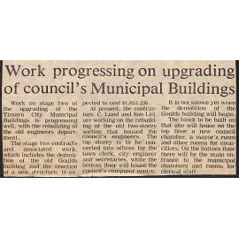 Work progressing on upgrading of council's Municipal Buildings