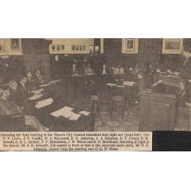 Last full meeting of council in present chambers