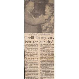  'I will do my very best for our city'