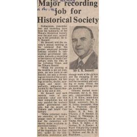 Major recording job for Historical Society