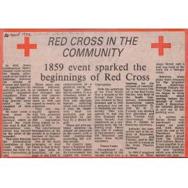 Red Cross in the community: 1859 event sparked the beginnings of the Red Cross