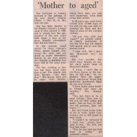  'Mother to aged'