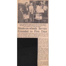 Meals-on-wheels Service Extended to Five Days