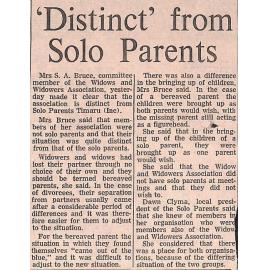  'Distinct' from Solo Parents