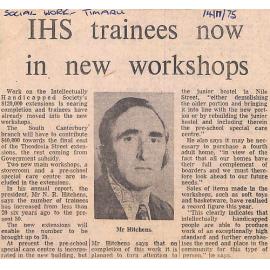 IHS trainees now in new workshops