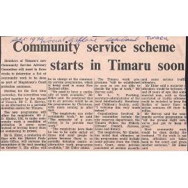 Community service scheme starts in Timaru soon
