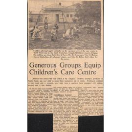 Generous Groups Equip Children's Care Centre