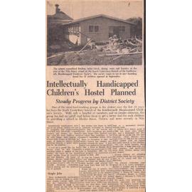 Intellectually Handicapped Children's Hostel Planned