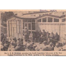 City Gives Nation Lead In Providing for Blind, Minister Opens £8,000 Social Centre