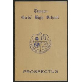 Timaru Girls' High School Prospectus c.1950s/60s