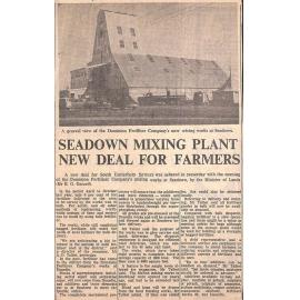 Seadown mixing plant new deal for farmers