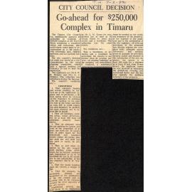 City Council Decision: Go-ahead for $250,000 Complex in Timaru