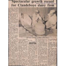 Spectacular growth record for Clandeboye dairy firm