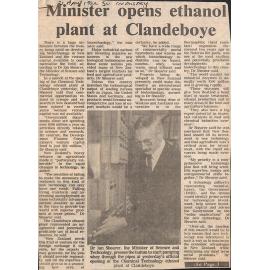 Minister opens ethanol plant at Clandeboye / Ethanol plant opening