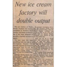 New ice cream factory will double output