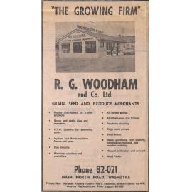 RG Woodham and Co Ltd advertisement