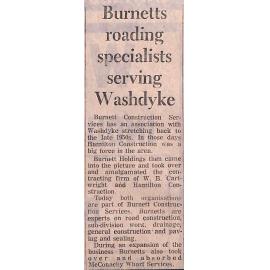 Burnetts roading specialists serving Washdyke