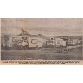 A line up of Wards Ice Cream fleet of trucks