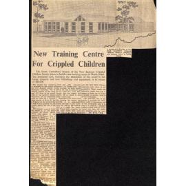 New Training Centre For Crippled Children
