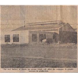 The new factory of Wards ice cream