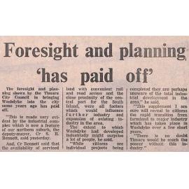 Foresight and planning 'has paid off'