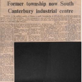 Former township now South Canterbury industrial centre