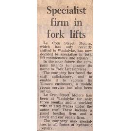 Specialist firm in forklifts