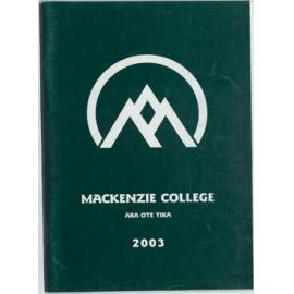 Mackenzie College magazine 2003