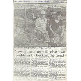 New Timaru sawmill solves two problems by bucking the trend