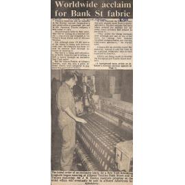 Worldwide acclaim for Bank St fabric