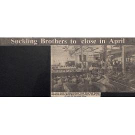 Suckling Brothers to close in April / 28 workers getting the boot