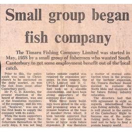 Small group began fish company