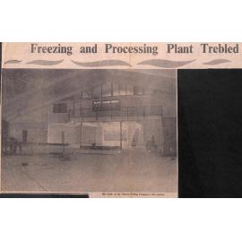 Freezing and Processing Plant Trebled / New era for fishing