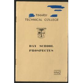 Timaru Technical College Day School Prospectus 1962
