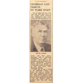 Chariman Pays Tribute To Ward Staff